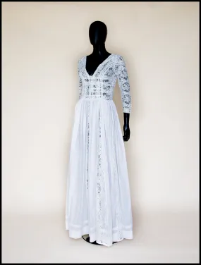 1910 - Edwardian Cotton Lace Maxi Dress (sample)
