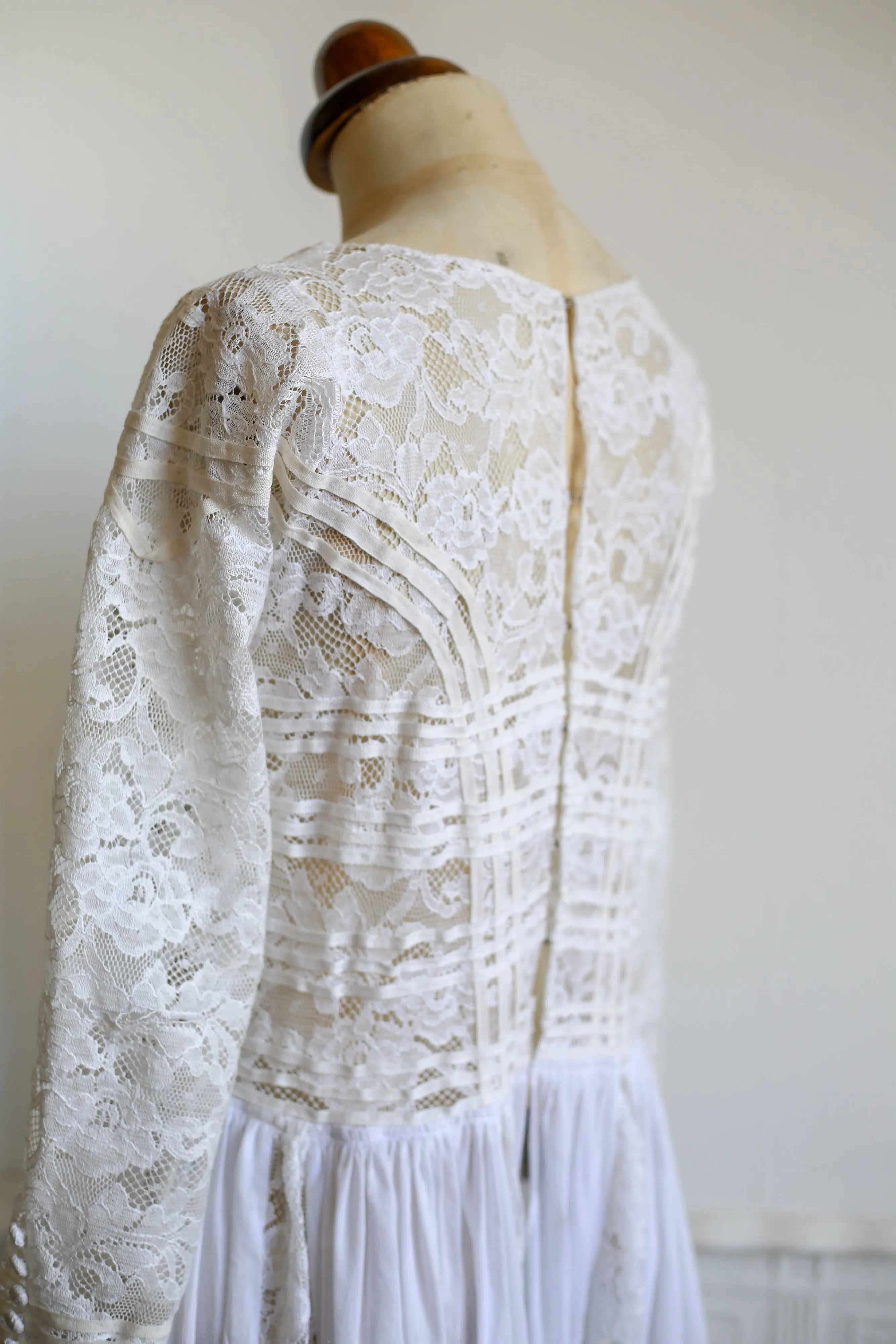 1910 - Edwardian Cotton Lace Maxi Dress (sample)