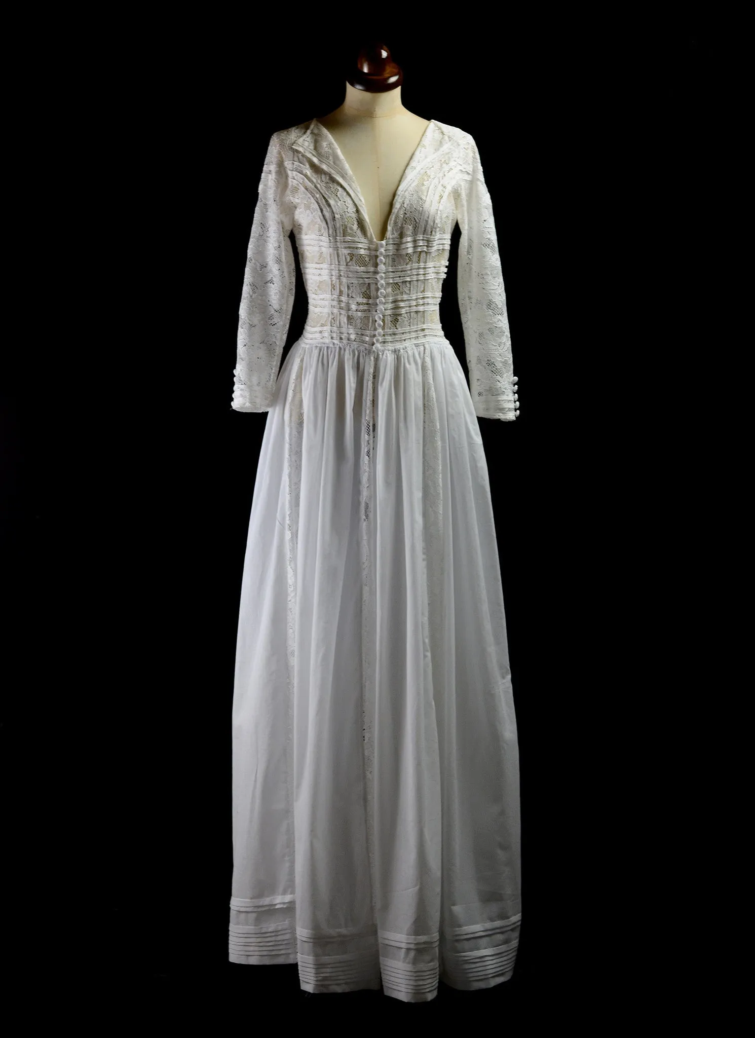 1910 - Edwardian Cotton Lace Maxi Dress (sample)