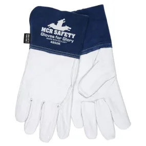 4850KL MCR Safety Gloves for Glory Welding Gloves, Large, Leather, White