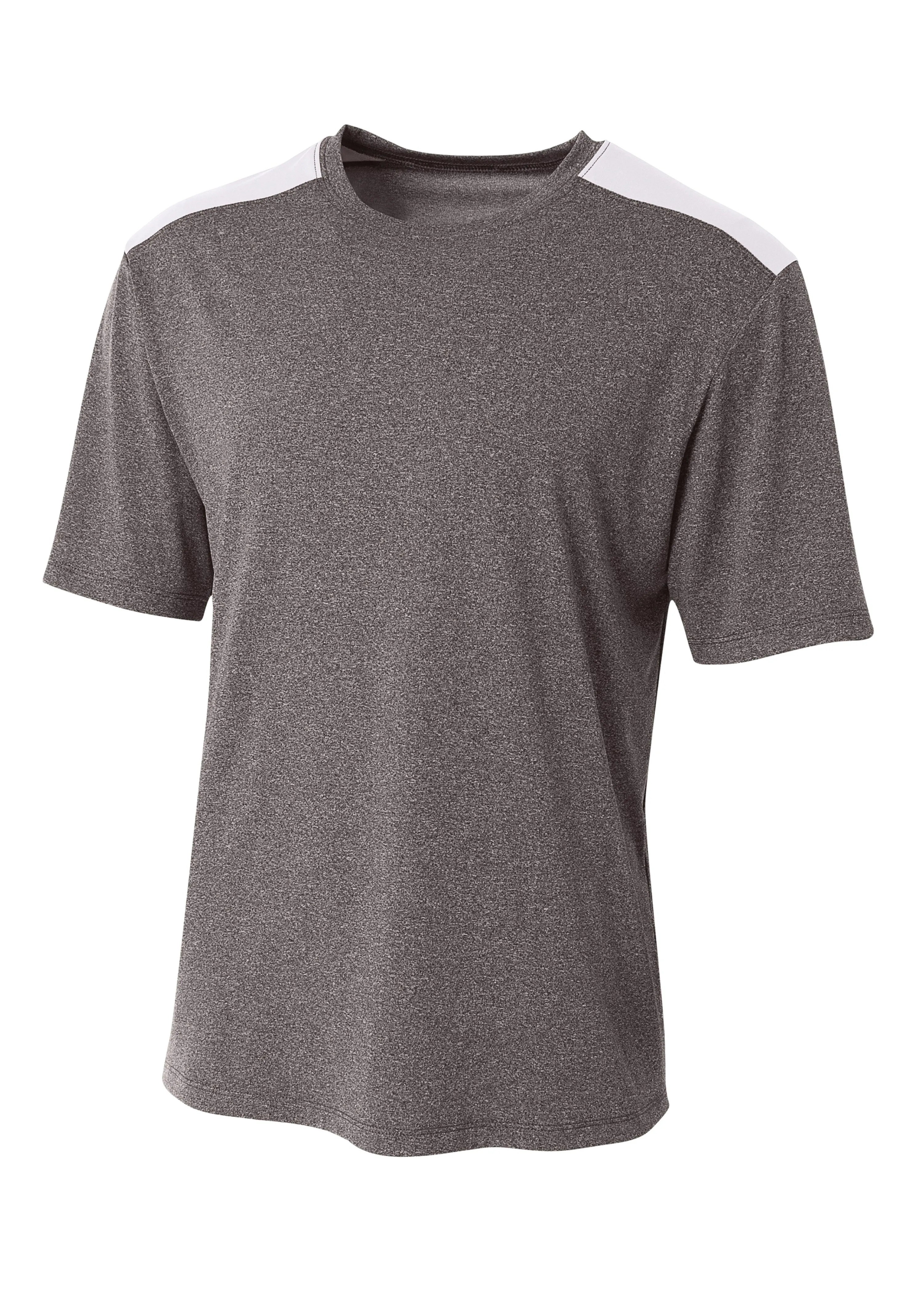 A4 Mens Tourney Heather Short Sleeve Color Block