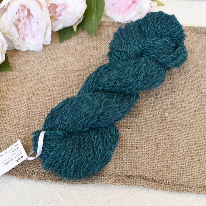Australian Gotland Hand Spun Yarn in Bottle Green