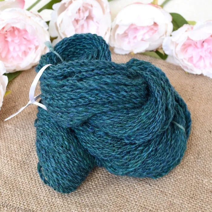 Australian Gotland Hand Spun Yarn in Bottle Green