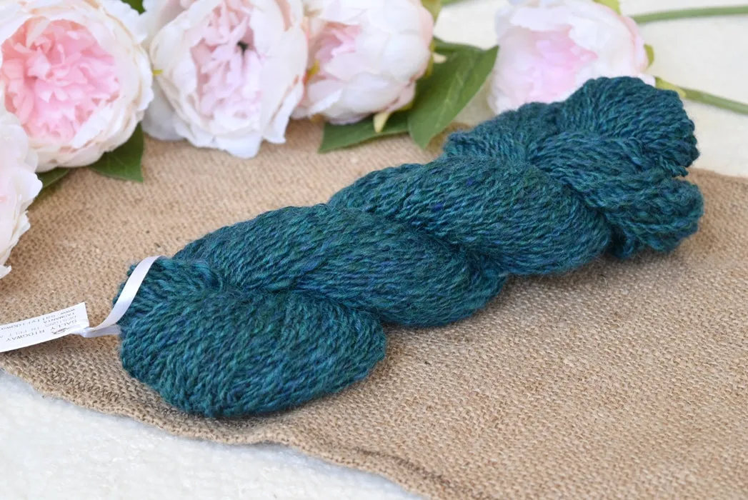 Australian Gotland Hand Spun Yarn in Bottle Green