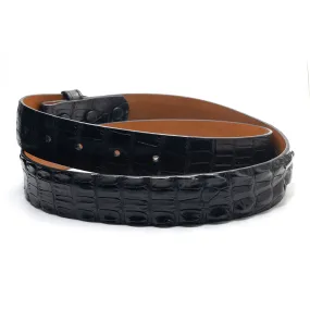Black Double-Tail Crocodile Belt Straps