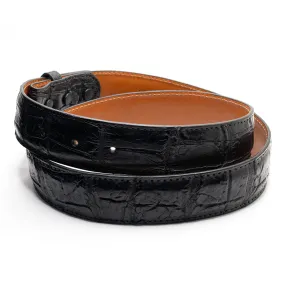 Black Gnarly Gator Belt Straps