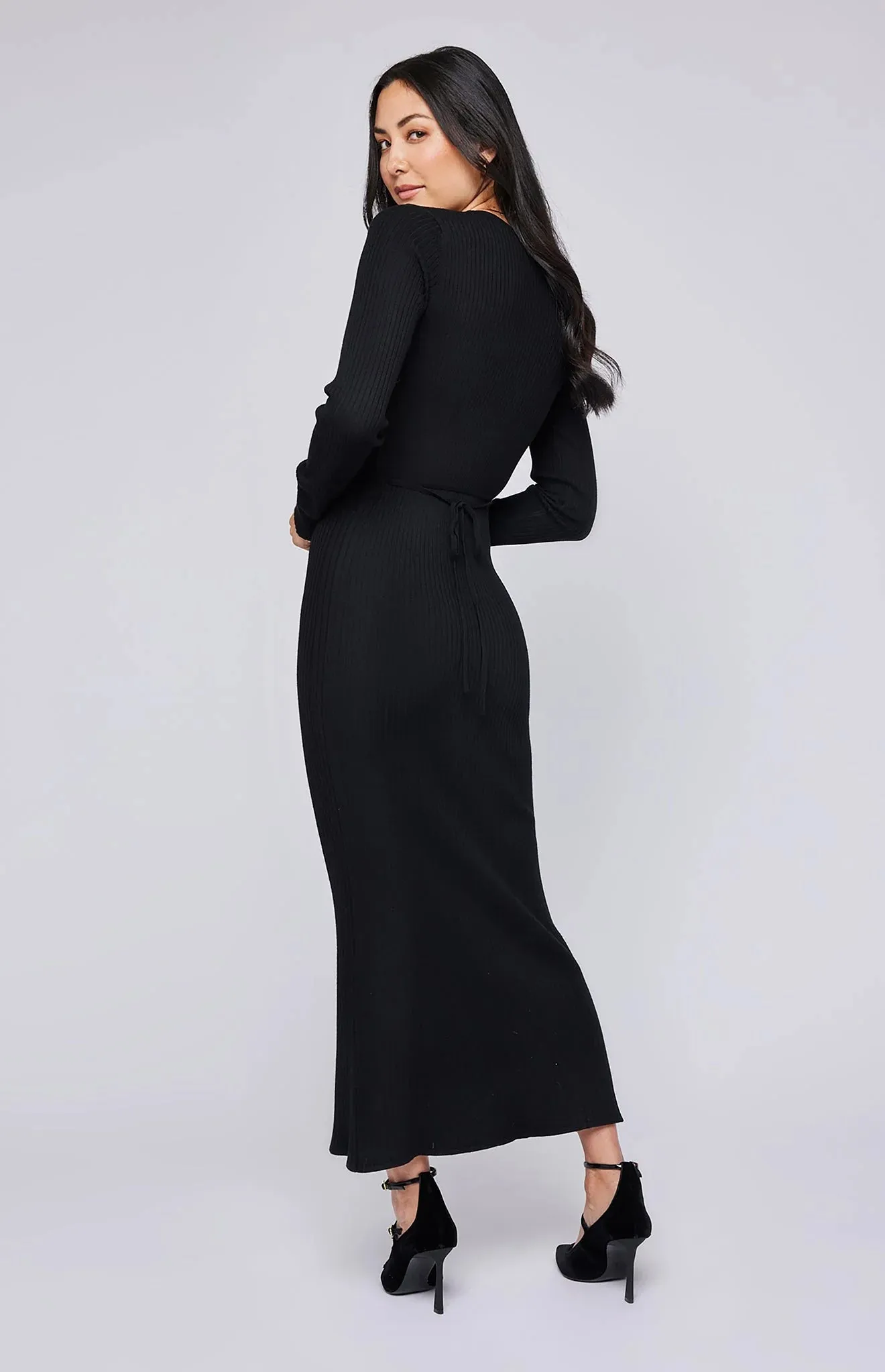 Blakely L/S Sweater Dress-Blk