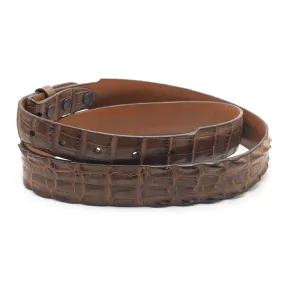 Brown Double-Tail Crocodile Belt Straps