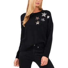 CeCe Womens    Merino Wool Sequined Pullover Sweater