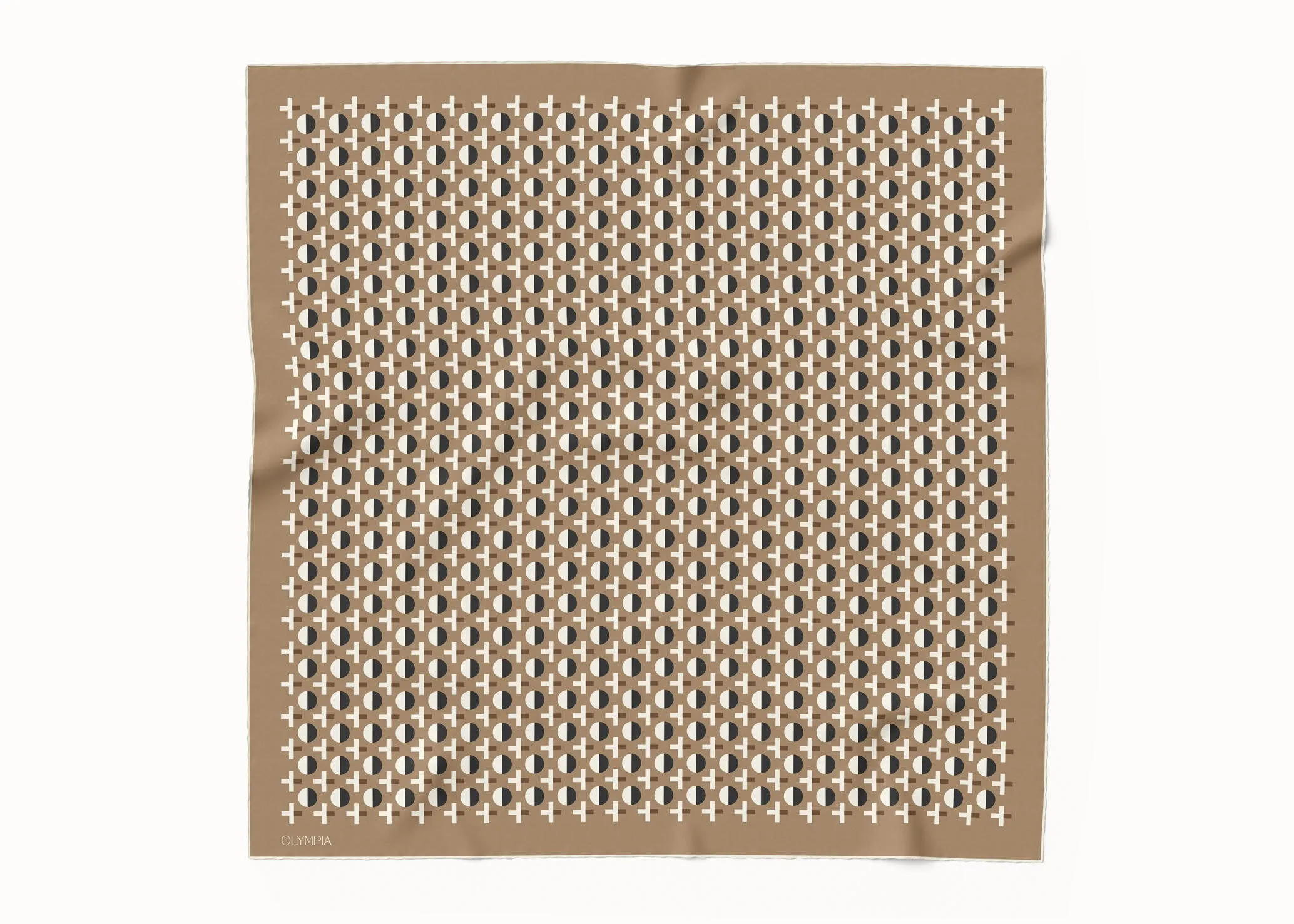 Coco Latte Silk Scarf - 89x89cm