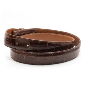 Cognac Alligator Belt Straps