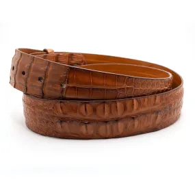 Cognac Hornback Alligator Belt Straps