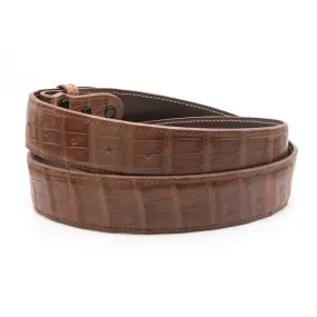 Cognac Ultra Crocodile Belt Straps