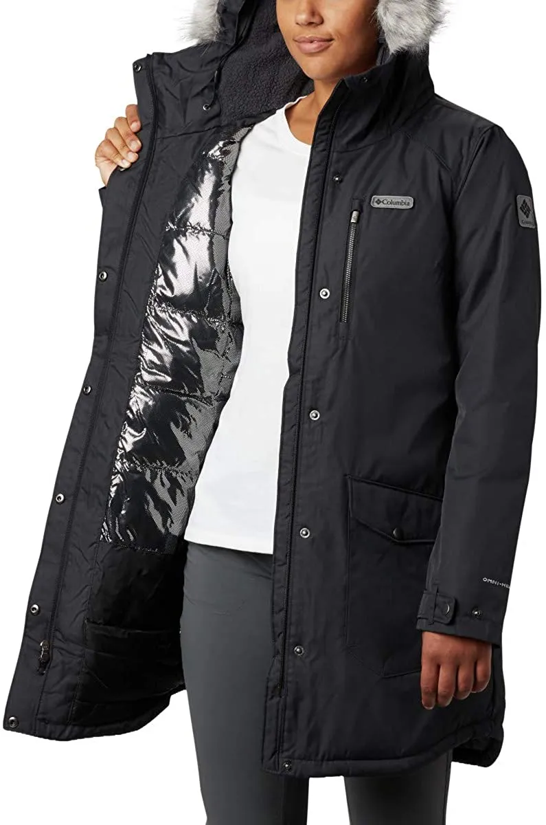 Columbia Women's Suttle Mountain Long Insulated Jacket Size 2X Black