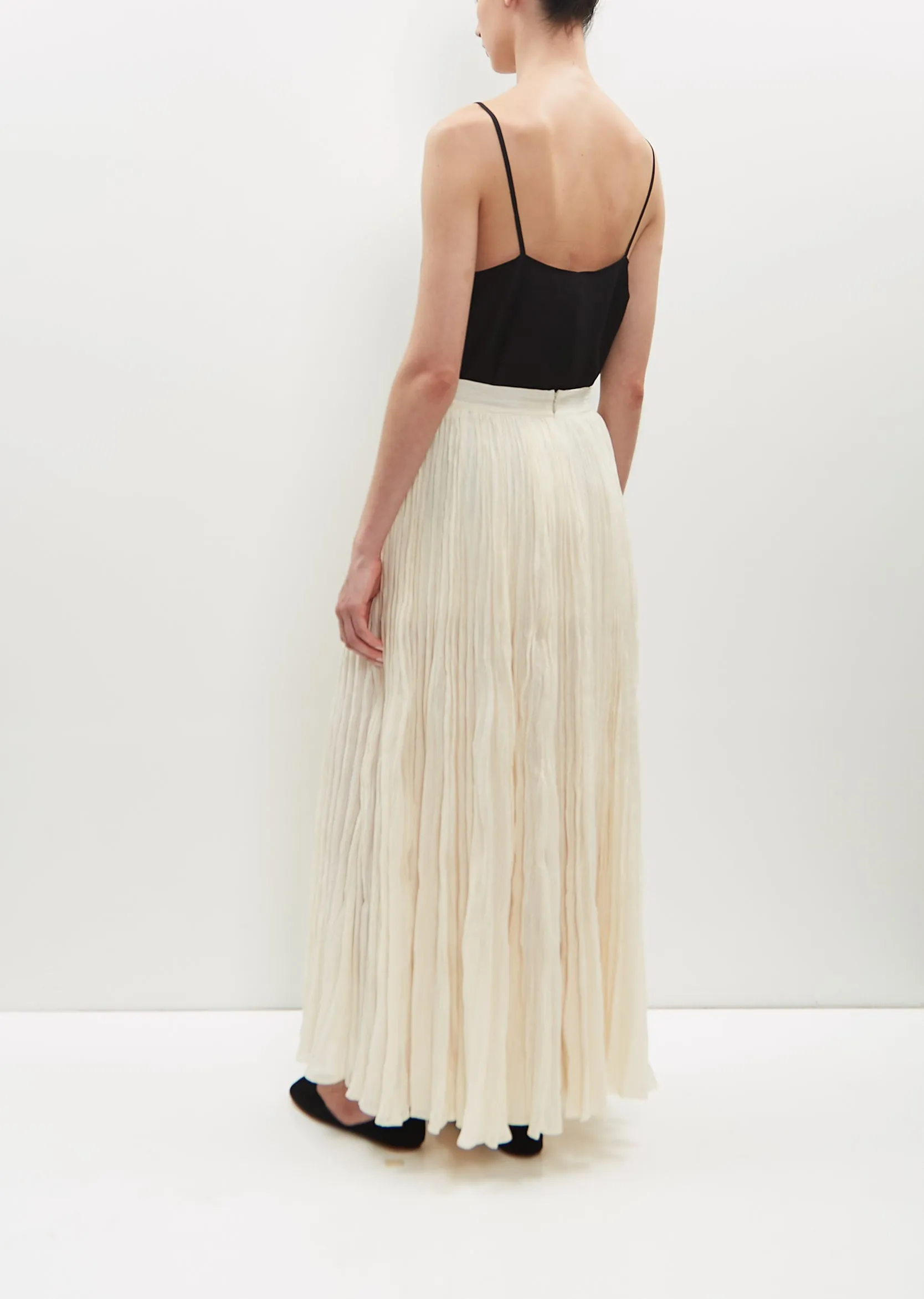 Crinkled Plissé Skirt
