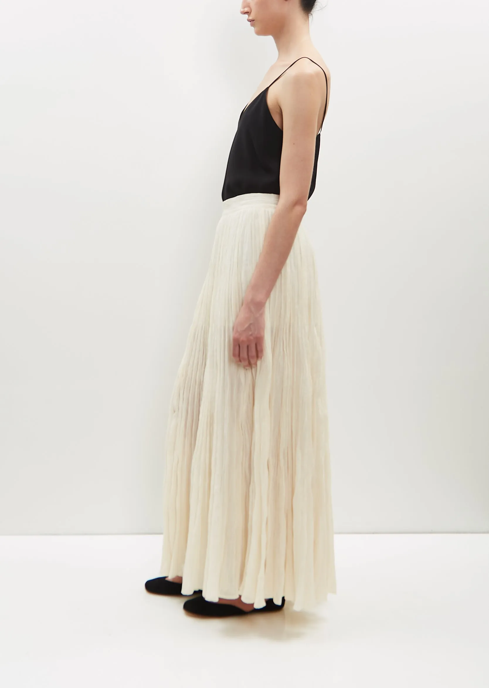 Crinkled Plissé Skirt