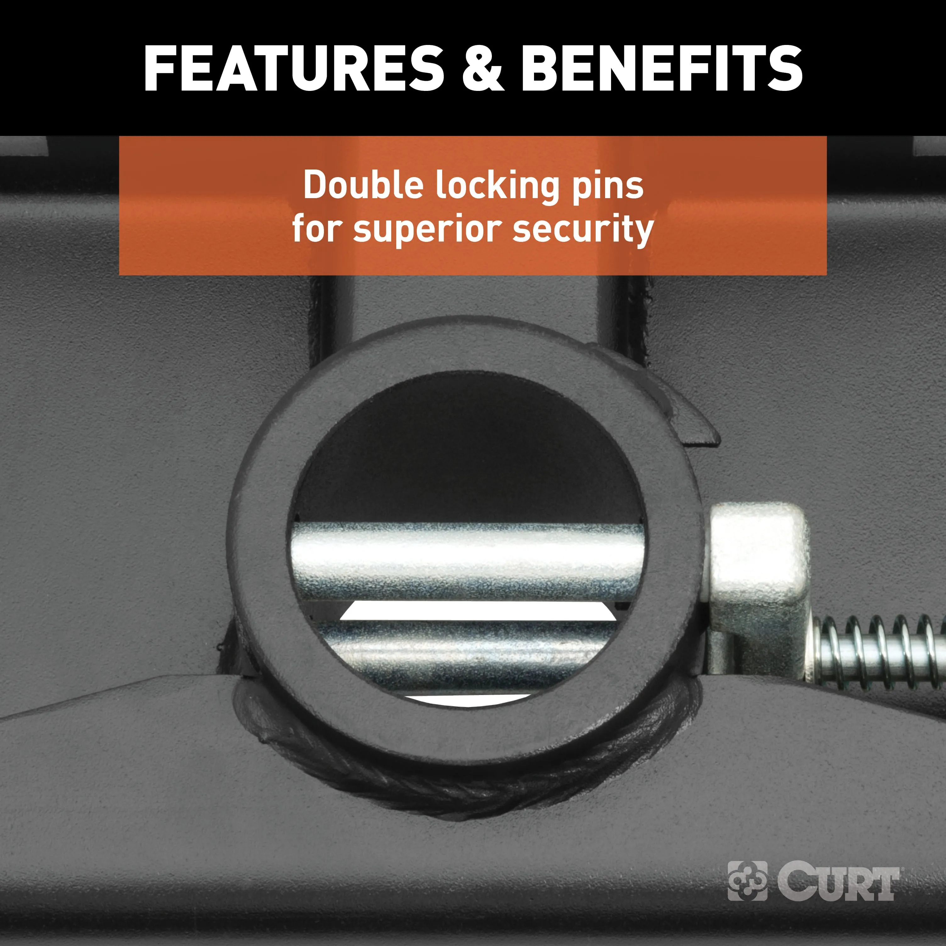 CURT 60620 Double Lock Gooseneck Hitch; 2-5/16in. Ball; 30K (Brackets Required)