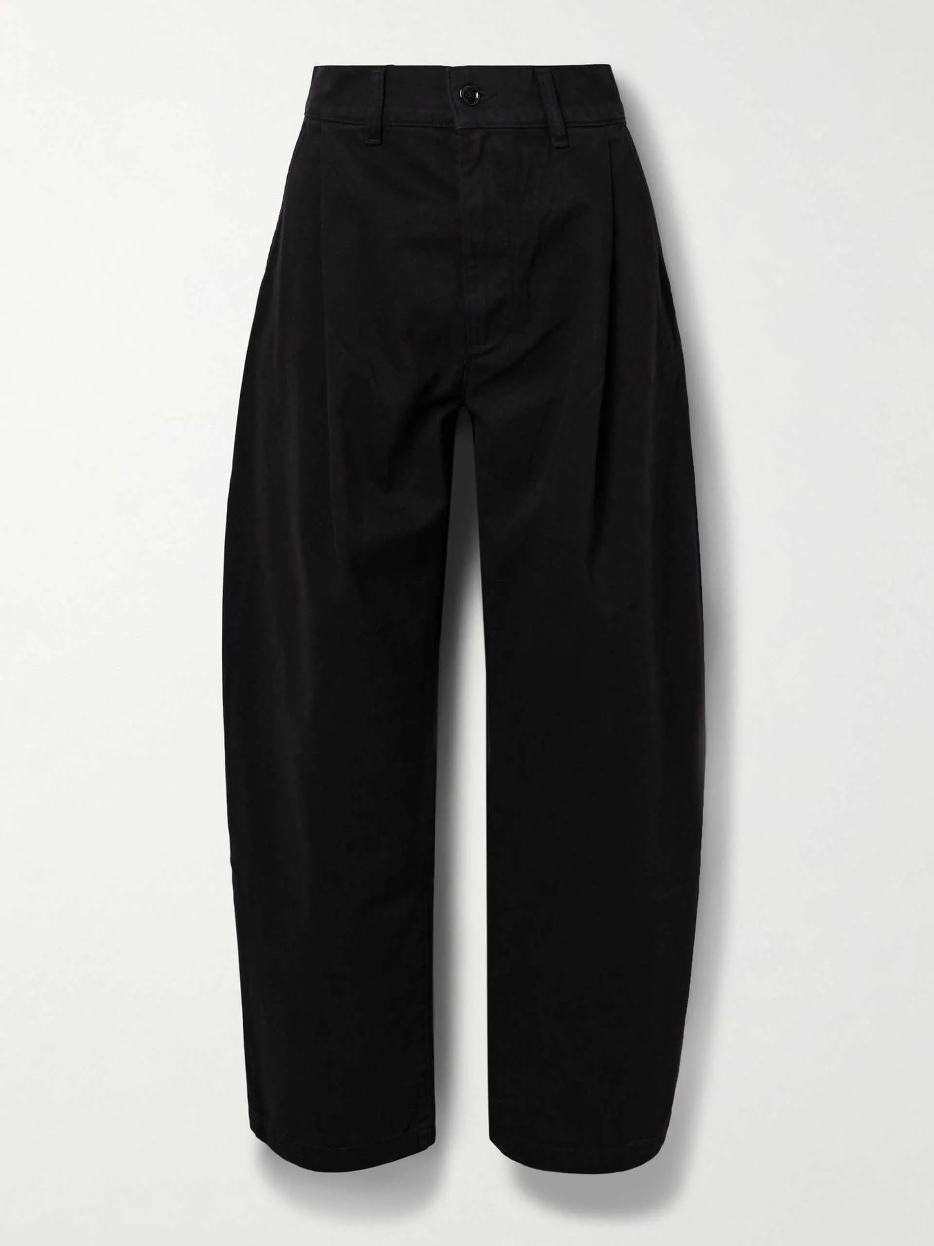 Danika cotton-twill barrel-leg pants