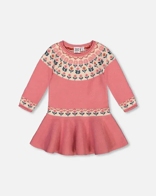 Deux Par Deux Knit Dress - Rosette