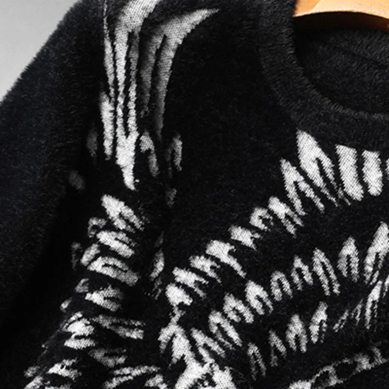 Eagle Pattern Acrylic Material Sweater