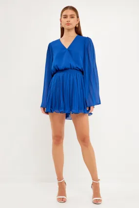 Endless Rose - Chiffon Pleated Wrap Romper