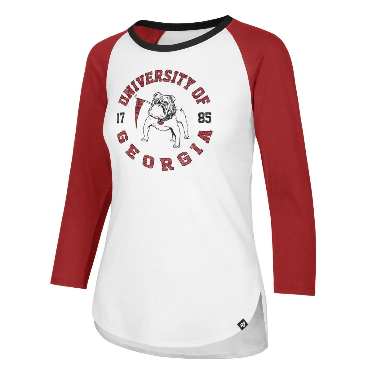 Georgia Bulldogs '47 WOMEN'S Vintage "Knockaround Splitter" Raglan T-Shirt