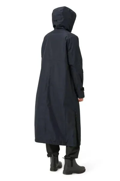 Ilse Jacobsen Rain 150 Long Raincoat in Dark Indigo