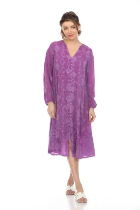 Johnny Was Karyna Meadow Button Front Midi Slip Dress Boho Chic C32324