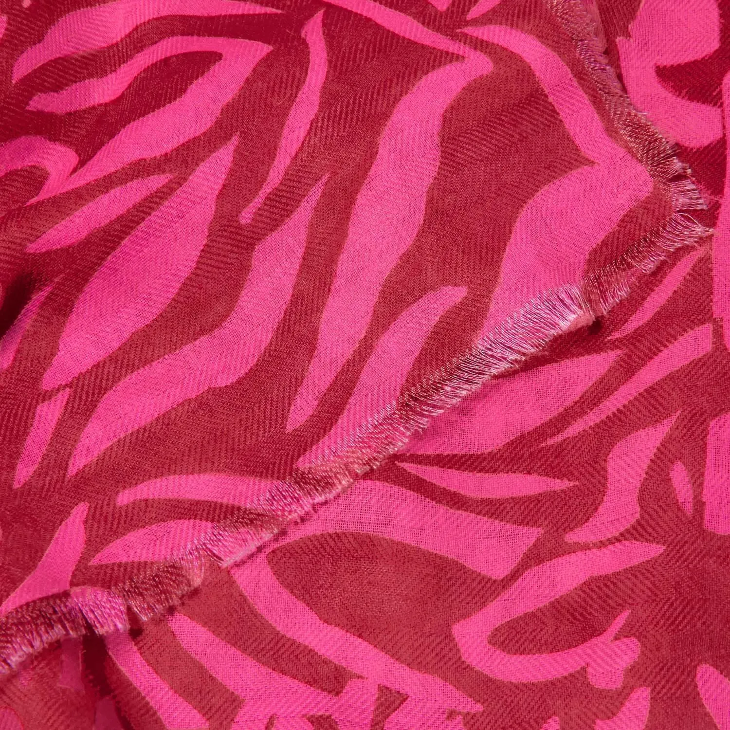 Katie Loxton Red / Fuchsia Animal Printed Scarf KLS597