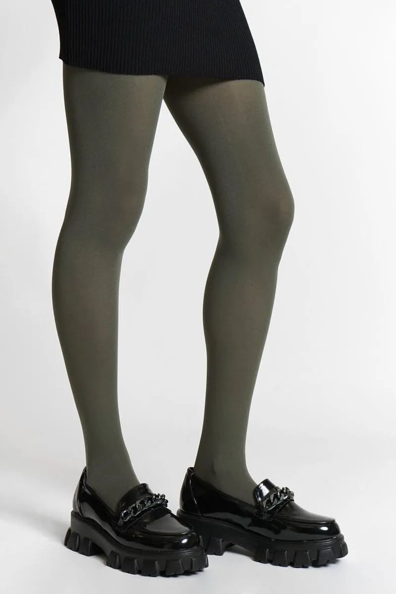 Khaki Opaque Tights