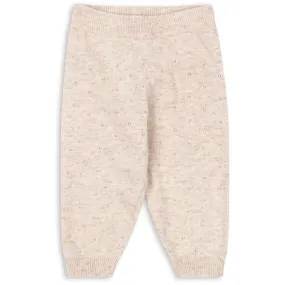 Konges Sløjd Off White Melange Pointelle Mino Knit Pants