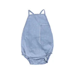 Little Parni Light Blue Denim Romper