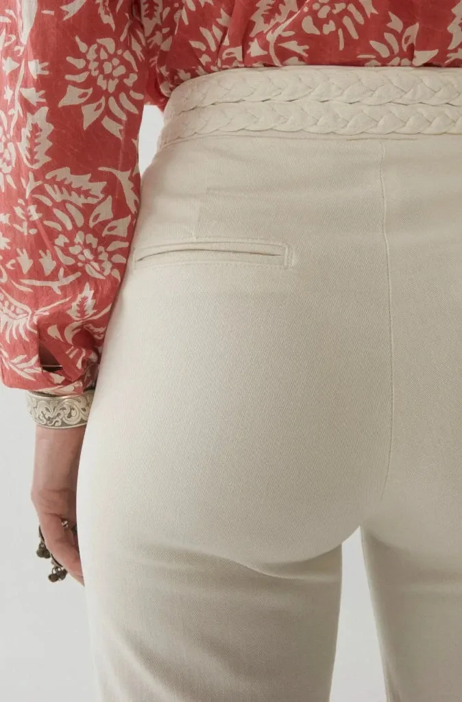 Maison Hotel Ross Pants in Dark Blue and White