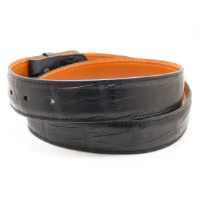 Matte Black Alligator Belt Straps