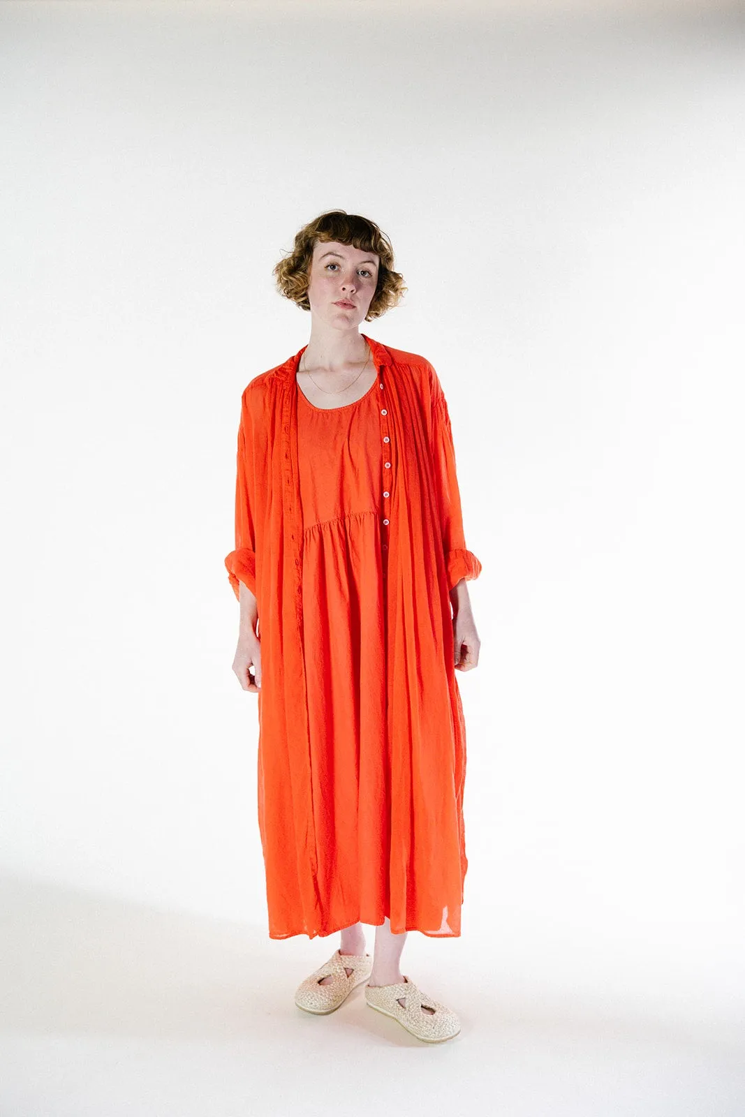 Metta - Long Waterfall Dress - Cotton Poplin