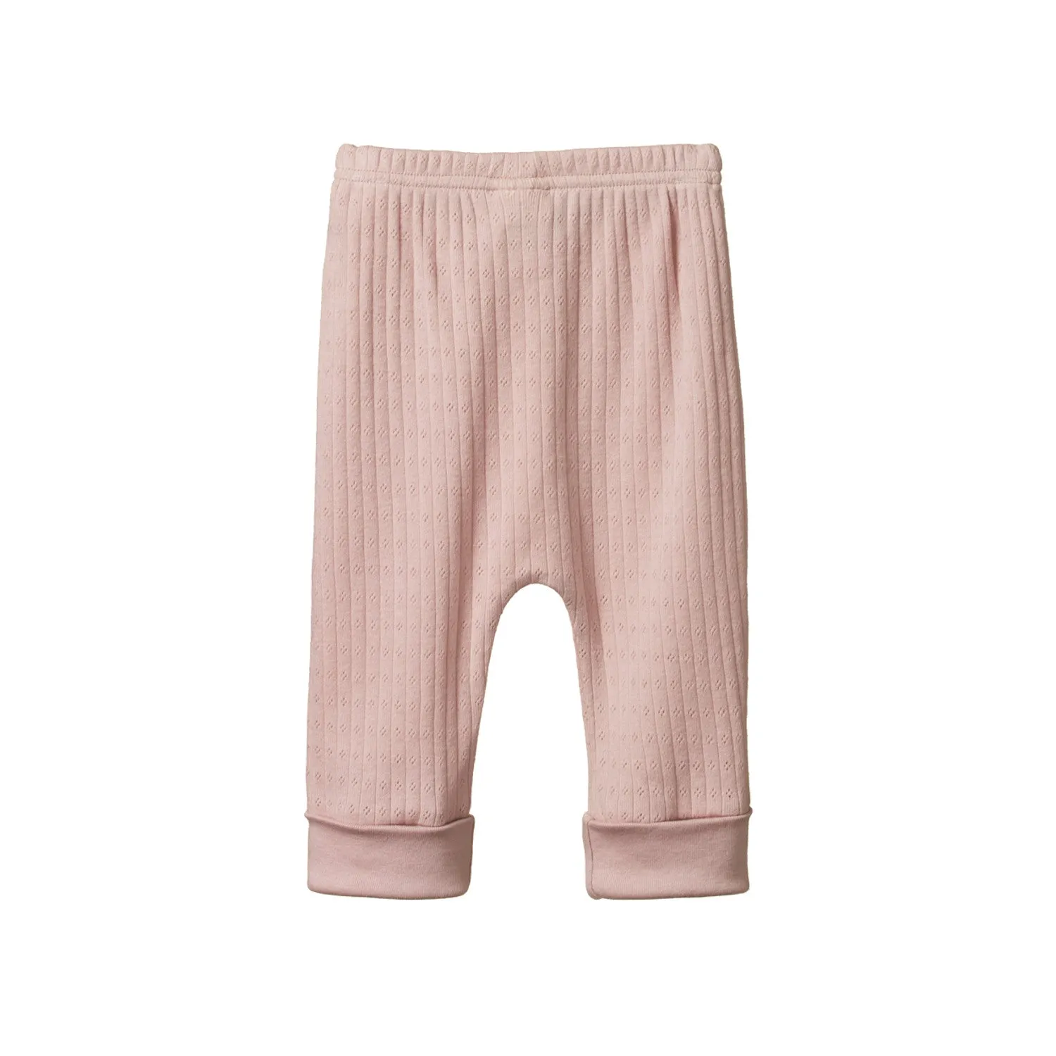Nature Baby Pointelle Drawstring Pants Rose Bud
