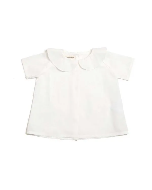 Peter Pan Shirt - short sleeve - white