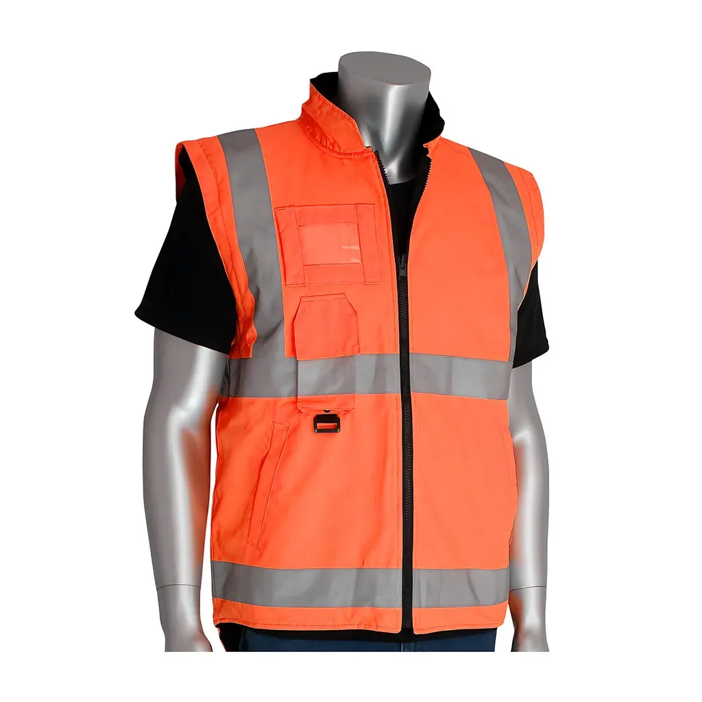 PIP 343-1756-OR/3X ANSI Type R Class 3 7-in-1 All Conditions Coat with Inner Jacket and Vest Combination