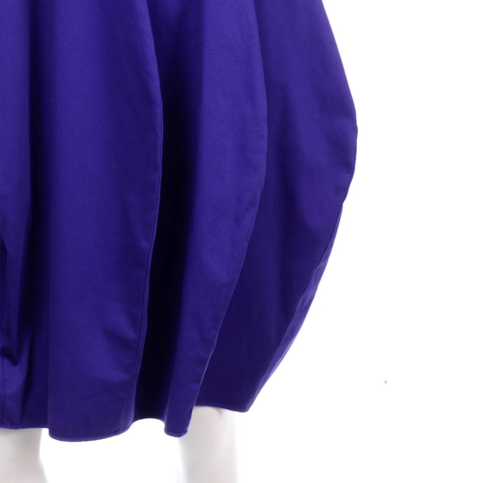 Purple Cotton Sleeveless Origami Balloon Dress by Hache