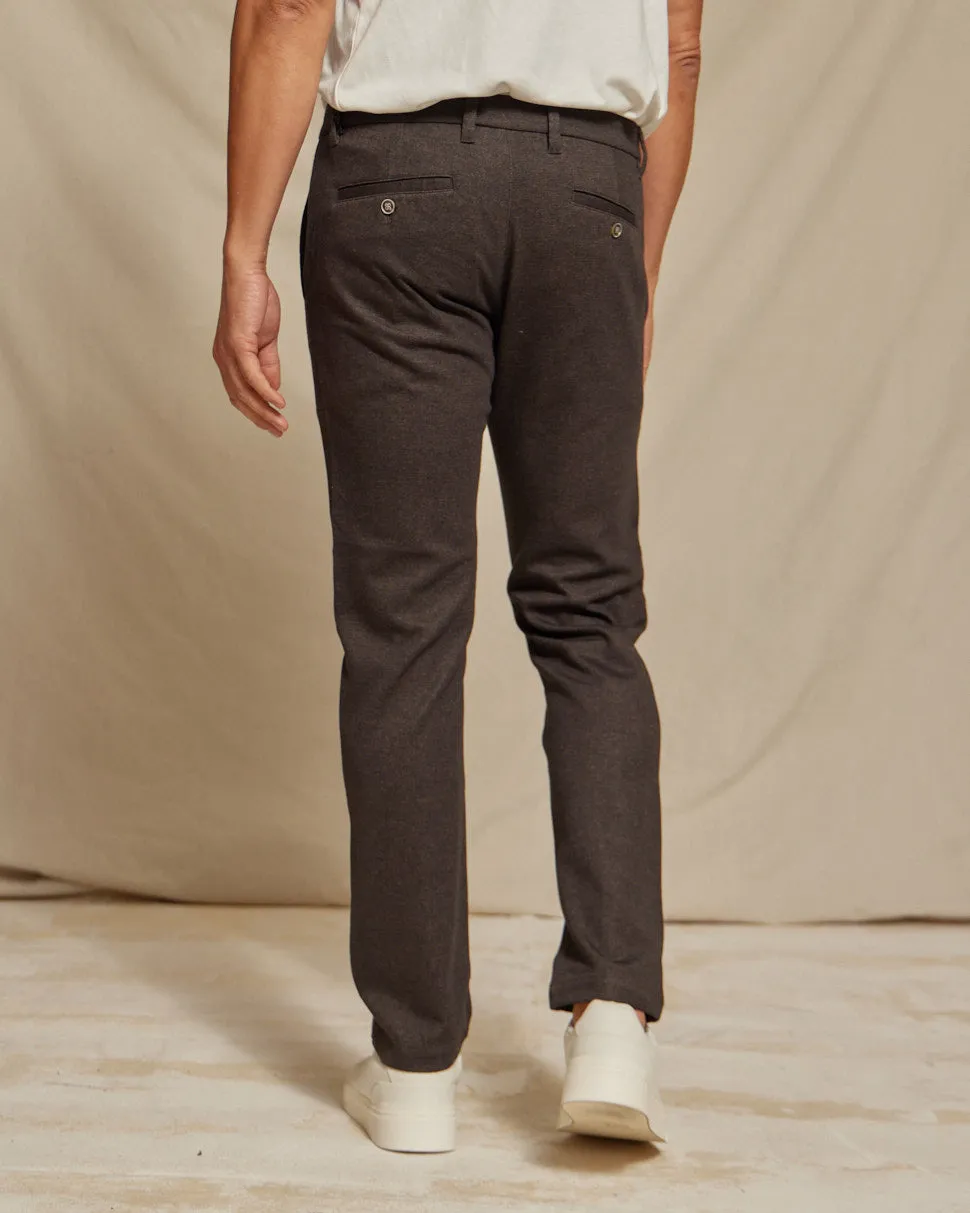 R51 Pant - Brushed Stretch Chino - Dark Chocolate