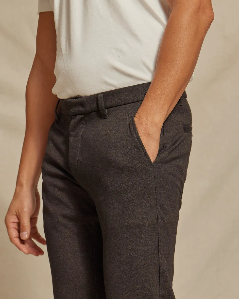 R51 Pant - Brushed Stretch Chino - Dark Chocolate
