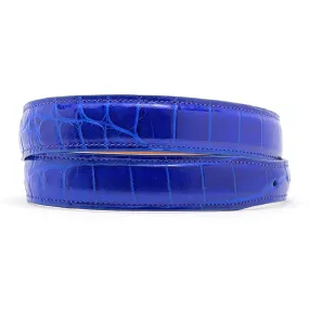 Royal Blue Alligator Belt Straps