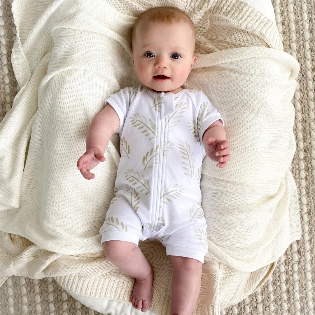 Short Romper - Gold Fern