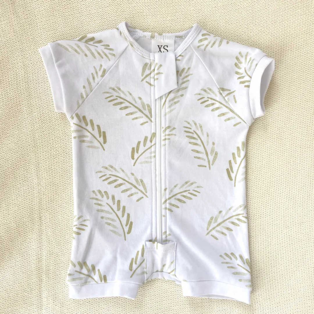Short Romper - Gold Fern