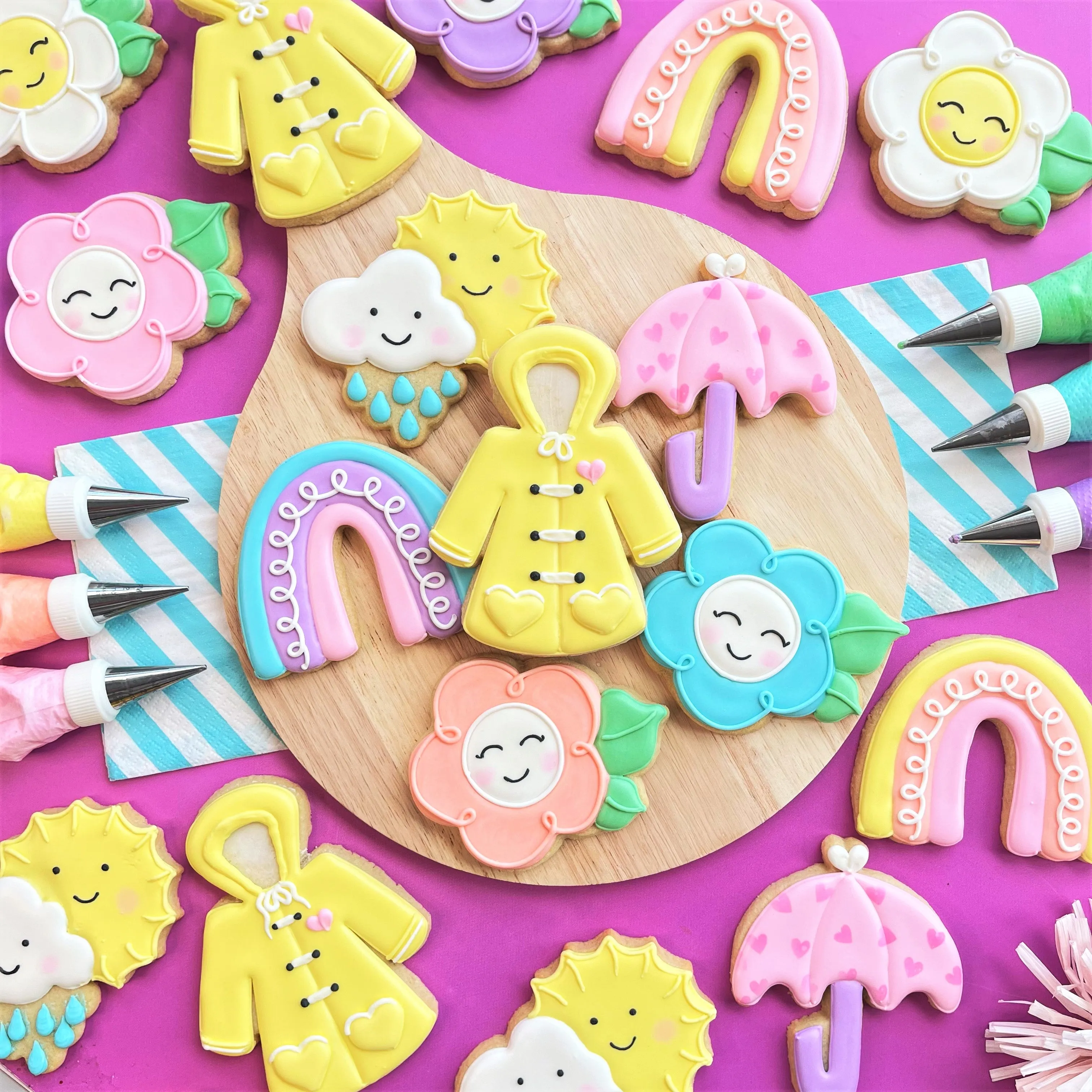 Spring Showers to Flowers Cookie Decorating Class Recording with Optional Kit