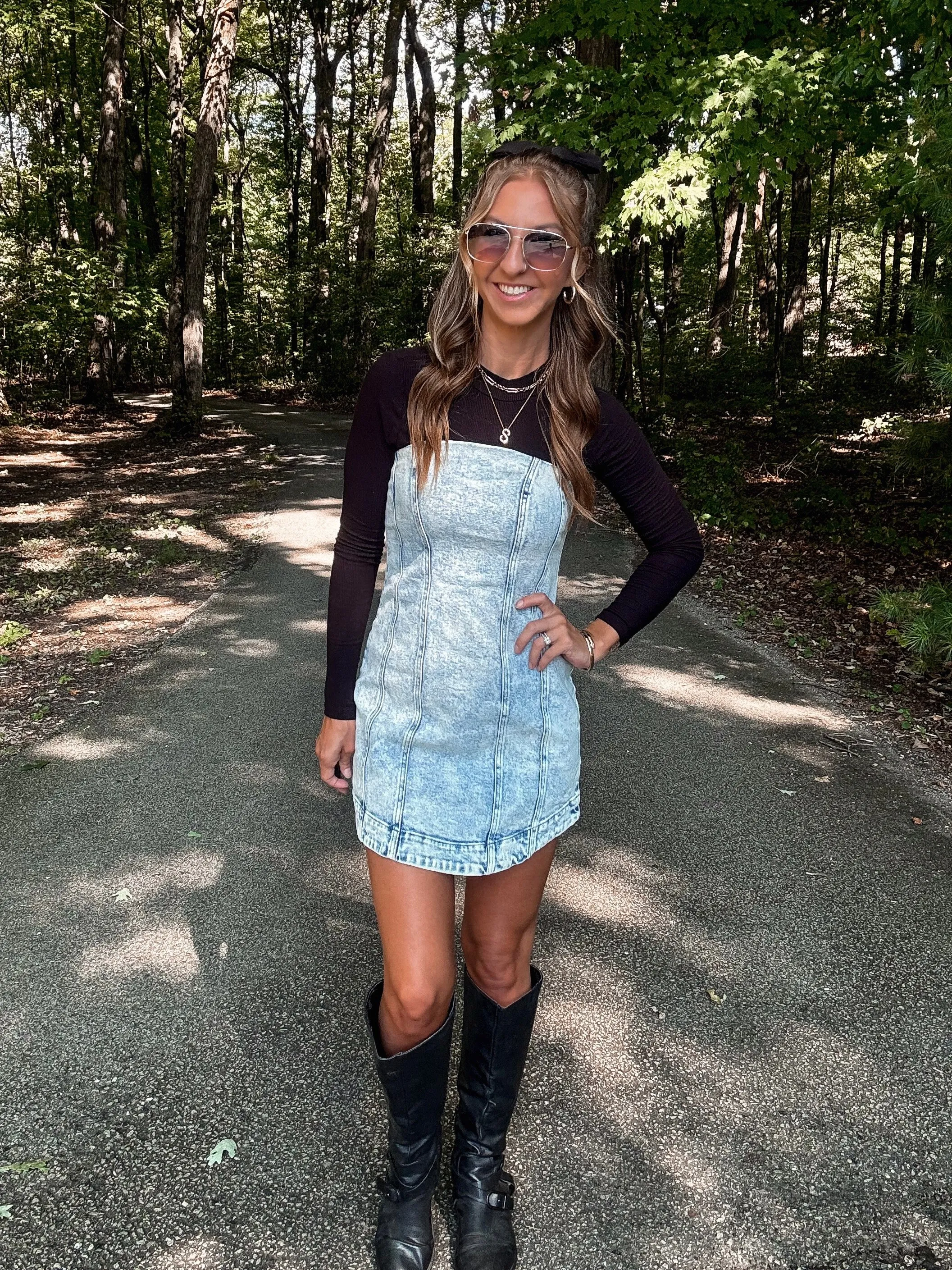 Vintage Charm Denim Dress